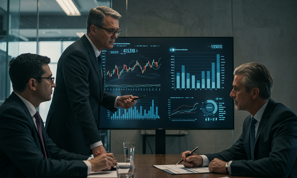 خبراء الاستشارات في اسناد كونسلت يضعون استراتيجيات نمو للشركات.